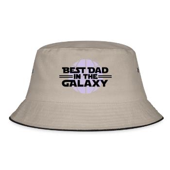 Beste Vati in der Galaxie - Bucket Hat - Khaki/Schwarz - Vorne