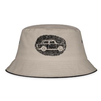 Daumenabdruck Trabi - Bucket Hat - Khaki/Schwarz - Vorne
