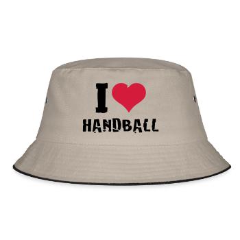 J'aime Handball coeur 3 - Bob - kaki/noir - Devant