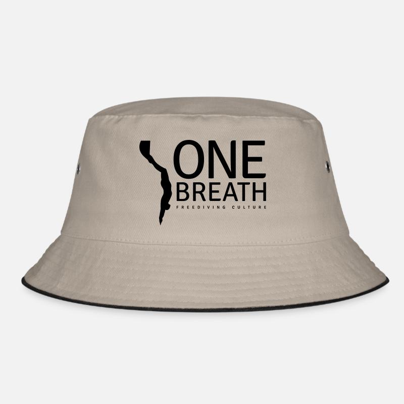 One Breath (custom color) - Bucket Hat - Khaki/Schwarz