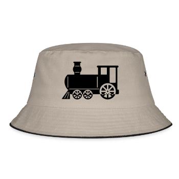 dampflok - Bucket Hat - Khaki/Schwarz - Vorne