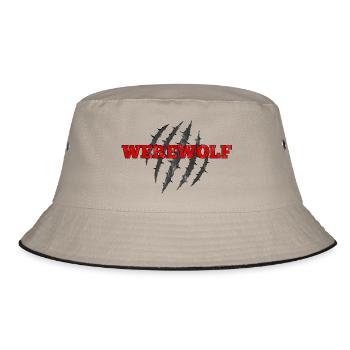 Werwolf / Halloween: Werewolf - Bucket Hat - Khaki/Schwarz - Vorne