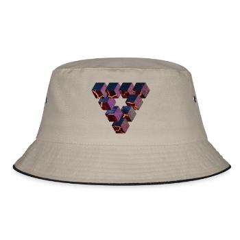 Triangle ruler - Bucket Hat - khaki/black - Front