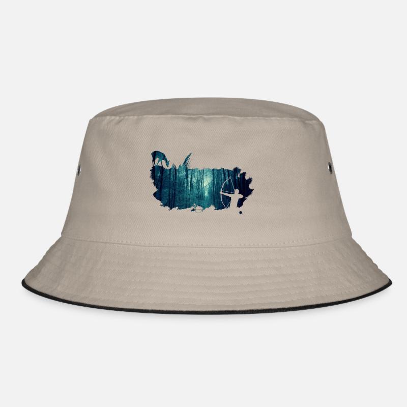 bowhunter splash winter forest Bucket Hat