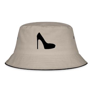 High Heels - Bucket Hat - Khaki/Schwarz - Vorne