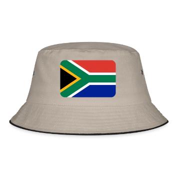 SOUTH AFRICA FLAG round corner 400 dpi - Bob - kaki/noir - Devant