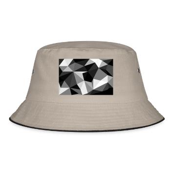 Polygon Black and White - Bucket Hat - Khaki/Schwarz - Vorne