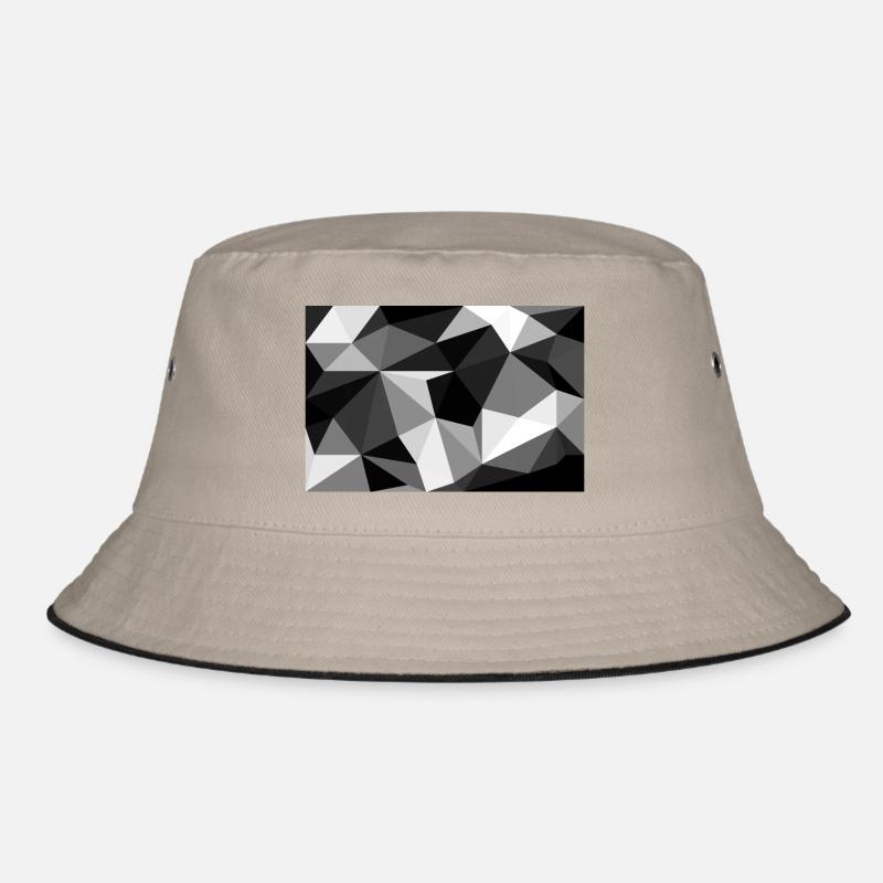 Polygon Black and White Bucket Hat