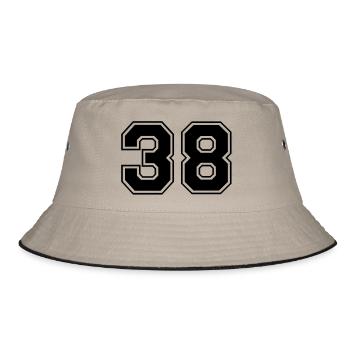 38 - Bucket Hat - khaki/black - Front