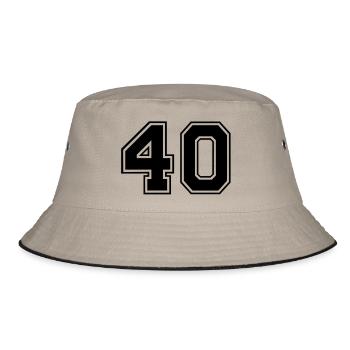 40 - Bucket Hat - khaki/black - Front