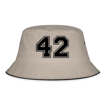 42 - Bucket Hat - khaki/black - Front