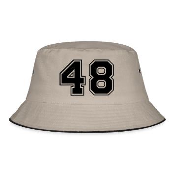 48 - Bucket Hat - khaki/black - Front