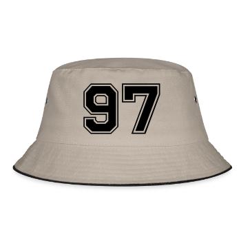 97 - Bucket Hat - khaki/black - Front