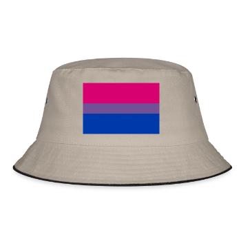 bisexual flag - Bucket Hat - khaki/black - Front