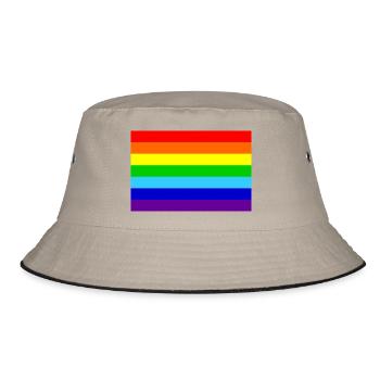 flag - Bucket Hat - khaki/black - Front