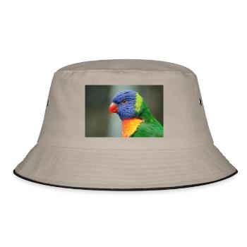 Honigpapagei alias Loris - Bucket Hat - Khaki/Schwarz - Vorne