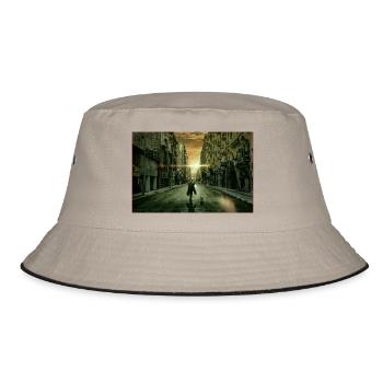 You never walk alone - Bucket Hat - khaki/black - Front