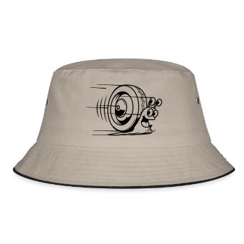 snail speed - Bucket Hat - khaki/black - Front