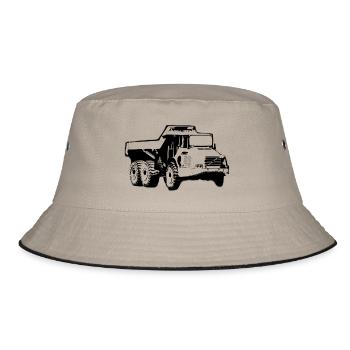 Articulated Dump Truck - Bucket Hat - khaki/black - Front