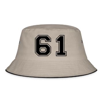 61 - Bucket Hat - khaki/black - Front