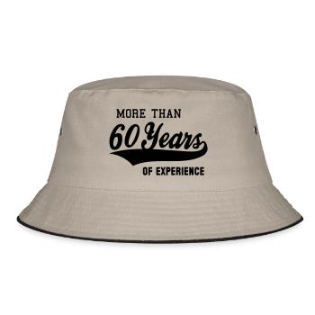 MORE THAN 60 Years OF EXPERIENCE - Bucket Hat - Khaki/Schwarz - Vorne
