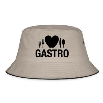 gastro-1 - Bucket Hat - Khaki/Schwarz - Vorne
