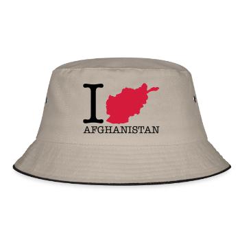 i_love_afghanistan_design_r2 - Bucket Hat - khaki/black - Front
