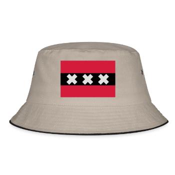 Flag of Amsterdam - Bucket Hat - khaki/black - Front
