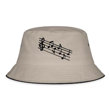 Music note symbol - Bucket Hat - khaki/black - Front