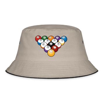Billard - Bucket Hat - Khaki/Schwarz - Vorne