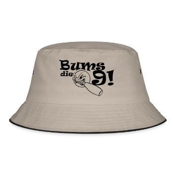 Bums die Neun - Bucket Hat - Khaki/Schwarz - Vorne