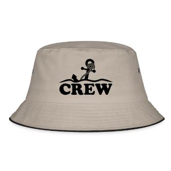 Anchor under water waves crew design - Bucket Hat - khaki/black - Front