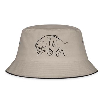 Karpfen - Bucket Hat - Khaki/Schwarz - Vorne