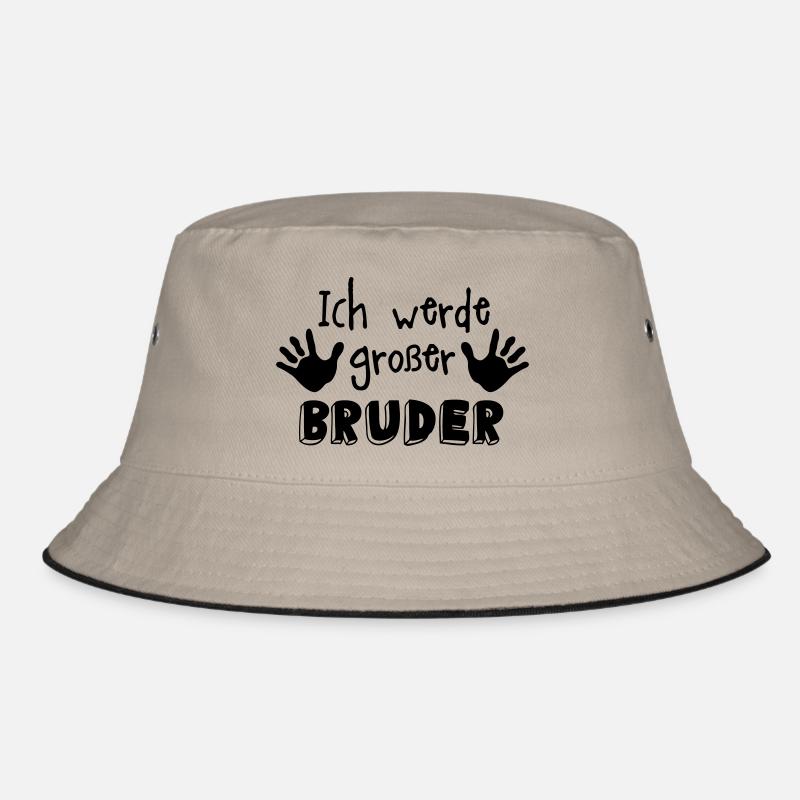 grosser bruder - Bucket Hat - Khaki/Schwarz