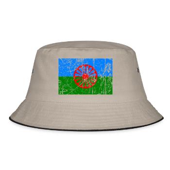 drapeau du peuple romani ou styago le romengo - Bob - kaki/noir - Devant