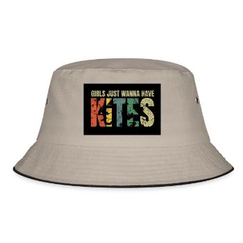 kitesGirls just wanna have - Bucket Hat - khaki/black - Front