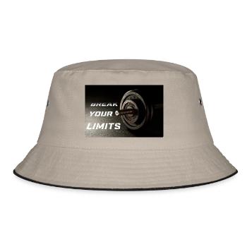 Fitness - Bucket Hat - Khaki/Schwarz - Vorne