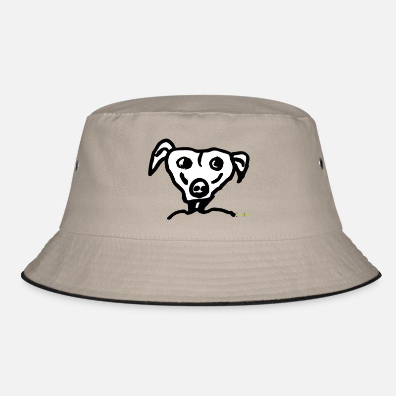 Dog head drawing SW Bucket Hat