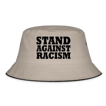 Stand against racism - Bucket Hat - Khaki/Schwarz - Vorne