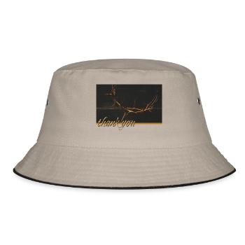 Thank you saved - Bucket Hat - Khaki/Schwarz - Vorne