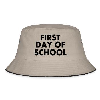 First day of school - Bucket Hat - khaki/black - Front