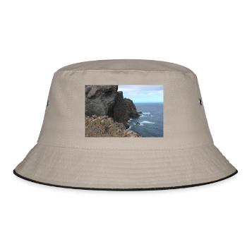 Madeira Portugal Poster - Bucket Hat - Khaki/Schwarz - Vorne