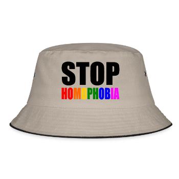 Stop homophobia - Bob - kaki/noir - Devant