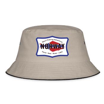 Norway Sport Fishing Adventure Halibut - Bucket Hat - khaki/black - Front