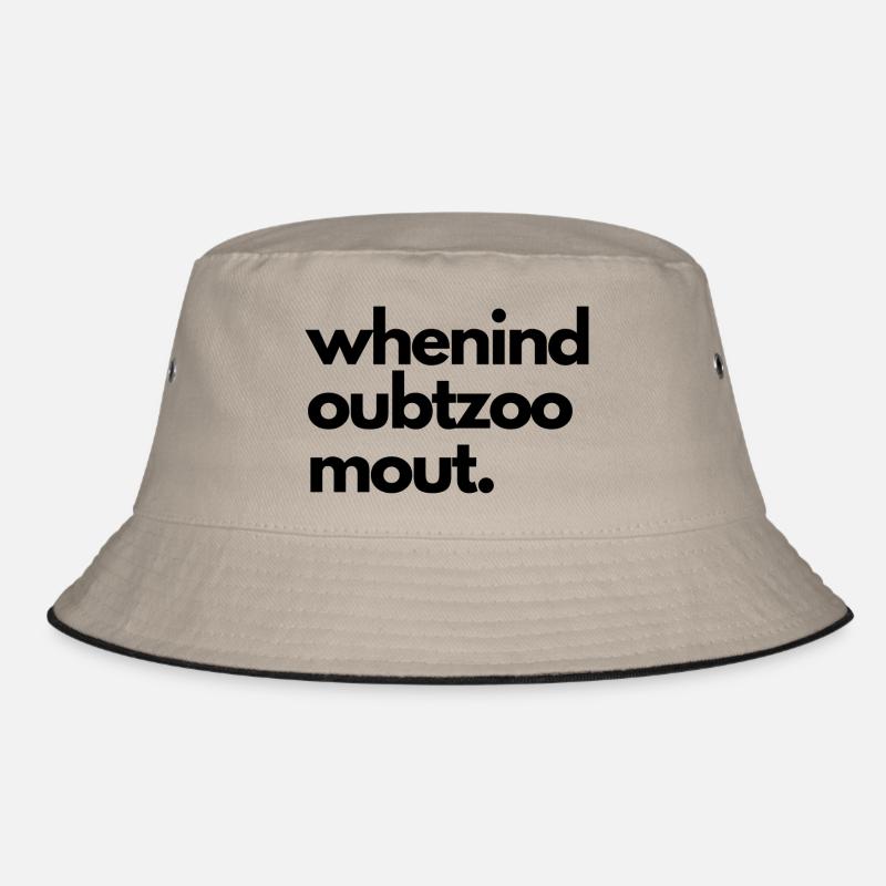 When in doubt zoom out - Bucket Hat - khaki/black