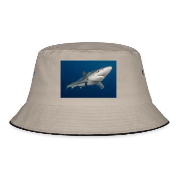 Azoren Hai - Bucket Hat - Khaki/Schwarz - Vorne