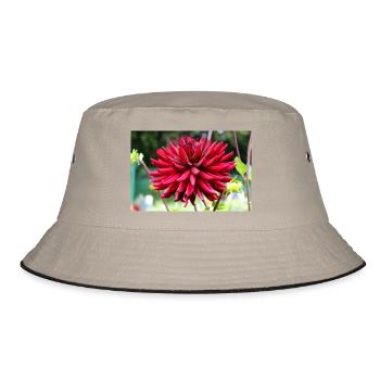 Dahlia Fleur Rouge, Fleur - Bob - kaki/noir - Devant