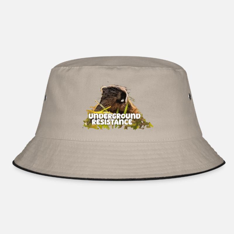 Murmeltier Underground Resistance 2024 - Bucket Hat - Khaki/Schwarz