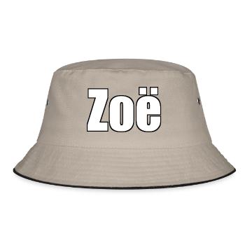 Zoé - (Nom humain) - Bob - kaki/noir - Devant
