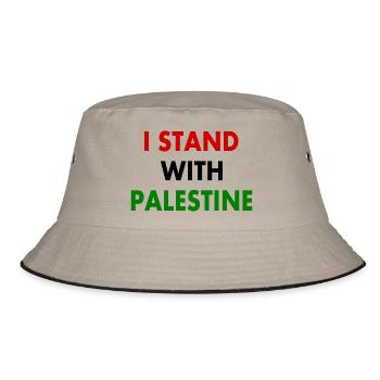 I stand with palestine - Bob - kaki/noir - Devant